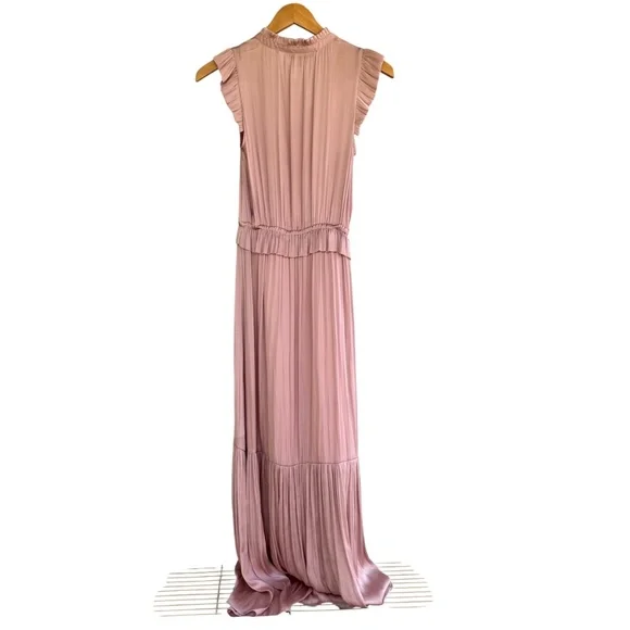 Banana Republic Soft Satin Maxi Dress – Blush Pink, Size 2, EUC - Picture 3 of 6